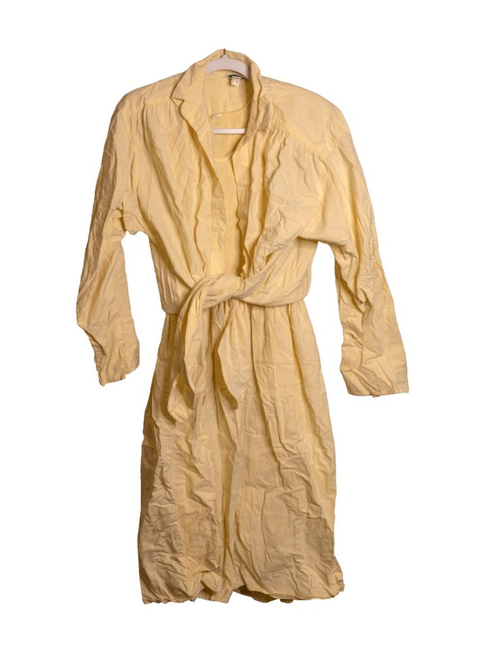 Vintage Prago Fashions Ltd. Pastel Yellow Dress & Jacket Set - Size 8 (Fits XL)